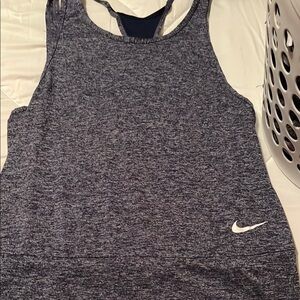 Nike Women's Heathered Blue Tank Top